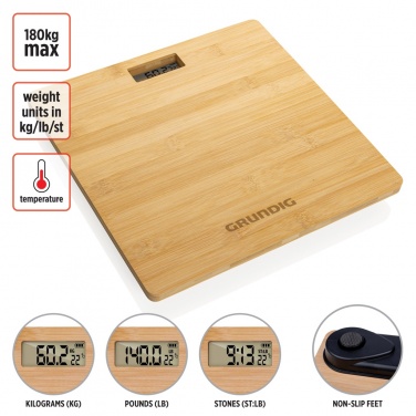 Logotrade promotional gift image of: Grundig Bamboo Digital Body Scale