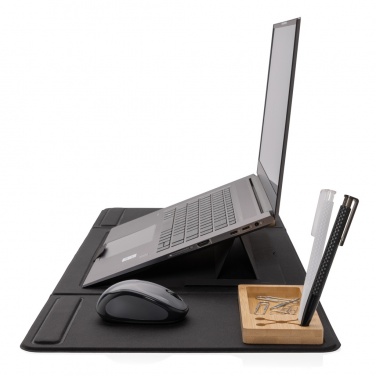 Logo trade promotional item photo of: Impact AWARE RPET Foldable desk organizer with laptop stand