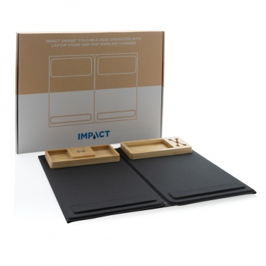 Logo trade business gift photo of: Impact AWARE RPET Foldable desk organizer with laptop stand