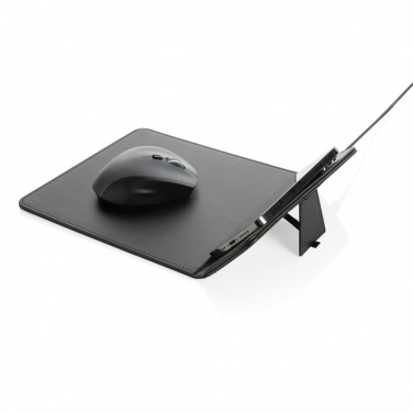 Logo trade promotional gift photo of: Swiss Peak RCS recycled PU 10W wireless charging mousepad