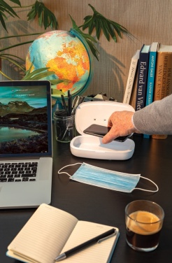 Logotrade corporate gift picture of: UV-C steriliser box with 5W wireless charger