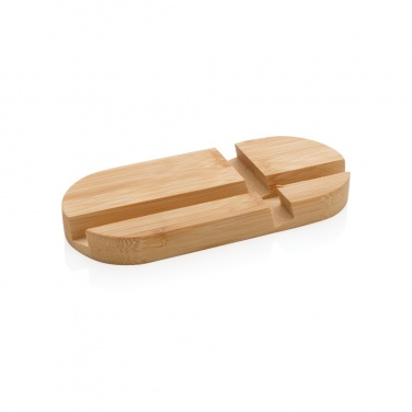 Logo trade promotional gifts image of: Bamboo tablet and phone holder