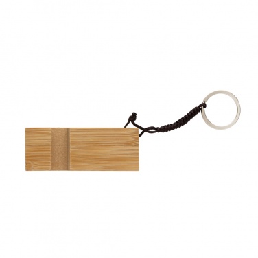 Logo trade promotional merchandise image of: Standkey bamboo keychain phone stand