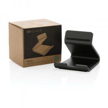 Logo trade promotional item photo of: Terra RCS recycled aluminium tablet & phone stand