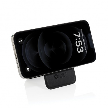 Logo trade promotional products picture of: Magstand RCS recycled PU magnetic phone wallet with stand