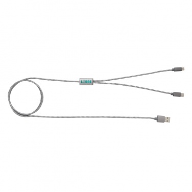 Logotrade promotional product picture of: 3-in-1 braided cable