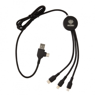 Logo trade promotional merchandise picture of: Light up logo 6-in-1 cable