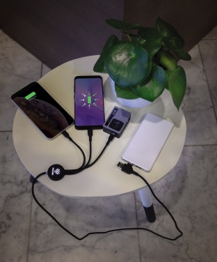 Logotrade advertising product image of: Light up logo 6-in-1 cable