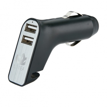 Logo trade promotional items image of: Dual port car charger with belt cutter and hammer
