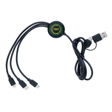 Logo trade advertising product photo of: RCS recycled TPE and recycled plastic 6-in-1 cable
