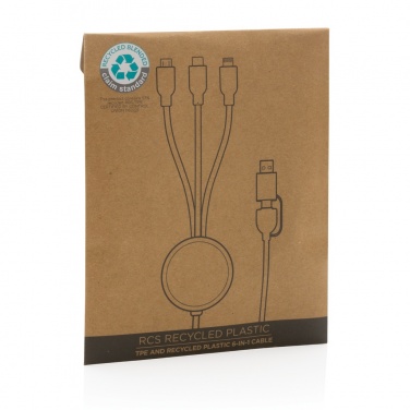 Logo trade promotional giveaway photo of: RCS recycled TPE and recycled plastic 6-in-1 cable