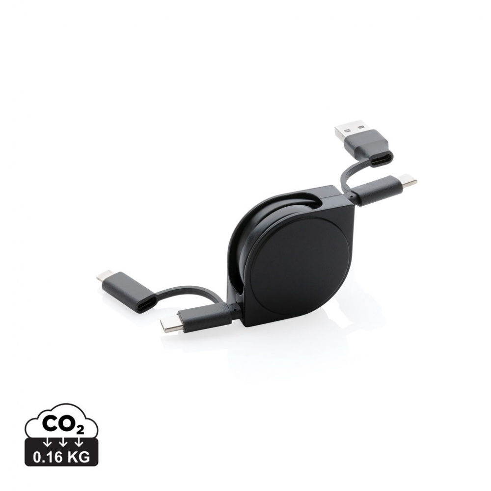 Logotrade promotional merchandise photo of: RCS standard recycled plastic and TPE 6-in-1 cable