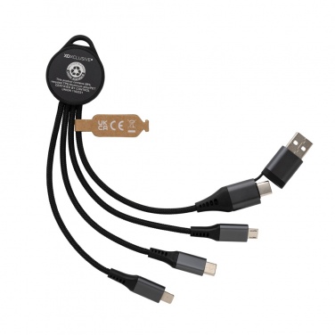 Logo trade promotional merchandise photo of: Terra RCS recycled aluminium 6-in-1 charging cable