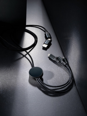 Logo trade promotional merchandise photo of: Terra RCS recycled aluminium 120cm 6-in-1 cable