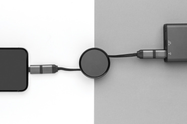 Logotrade promotional product picture of: Terra RCS recycled aluminium retractable 6 in 1 cable