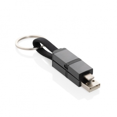 Logotrade corporate gift picture of: Terra recycled aluminum 4 in 1 60W fast charging cable