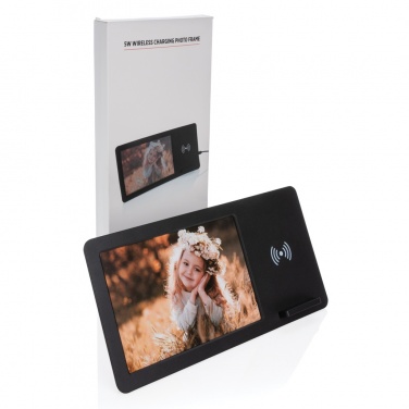 Logo trade promotional items image of: 5W Wireless charger and photo frame