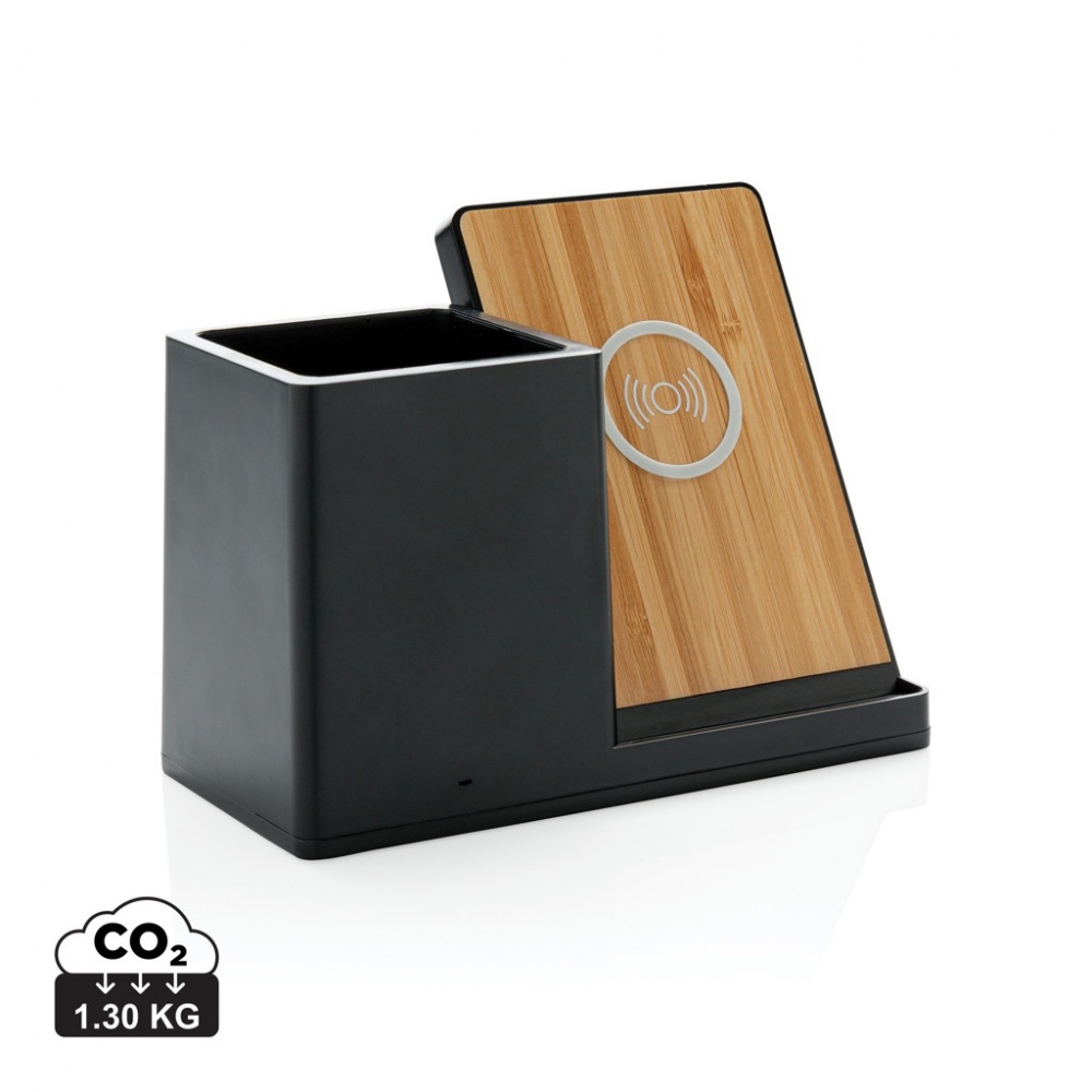 Logo trade promotional products picture of: Ontario RCS recycled plastic 10W wireless charger