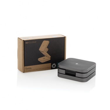 Logotrade promotional merchandise photo of: Terra RCS recycled aluminum foldable 3 in 1 15W charger