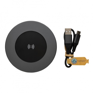 Logo trade corporate gifts picture of: Terra RCS recycled aluminium 10W wireless charger