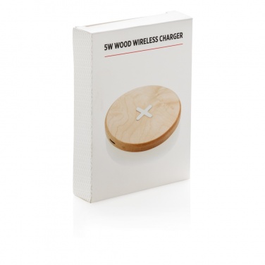 Logo trade business gift photo of: 5W wood wireless charger