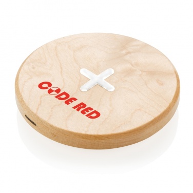 Logo trade promotional giveaways picture of: 5W wood wireless charger