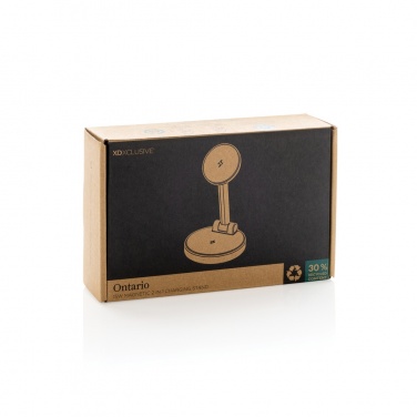 Logotrade promotional giveaway image of: Ontario RCS rplastic 15W magnetic charging 2 in 1 stand