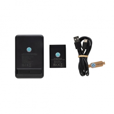 Logotrade promotional items photo of: Powerbase RCS recycled plastic 3 in 1 charger with powerbank