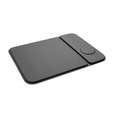 Logotrade advertising product picture of: Swiss peak RCS recycled PU 15W 3 in 1 charging mousepad