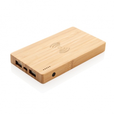 Logotrade promotional merchandise image of: Bamboo 4.000 mAh wireless 5W Powerbank