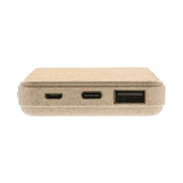 Logo trade advertising product photo of: Cork and Wheat 5.000 mAh pocket powerbank
