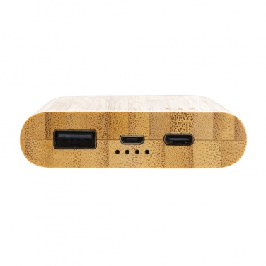 Logo trade advertising products picture of: Bamboo 5.000 mAh powerbank