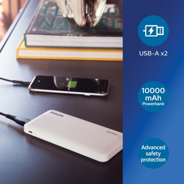 Logotrade promotional item picture of: Philips 10.000 mAh slim powerbank