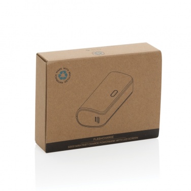 Logotrade promotional product picture of: FlashCharge RCS rplastic 5000 mah fast charge powerbank