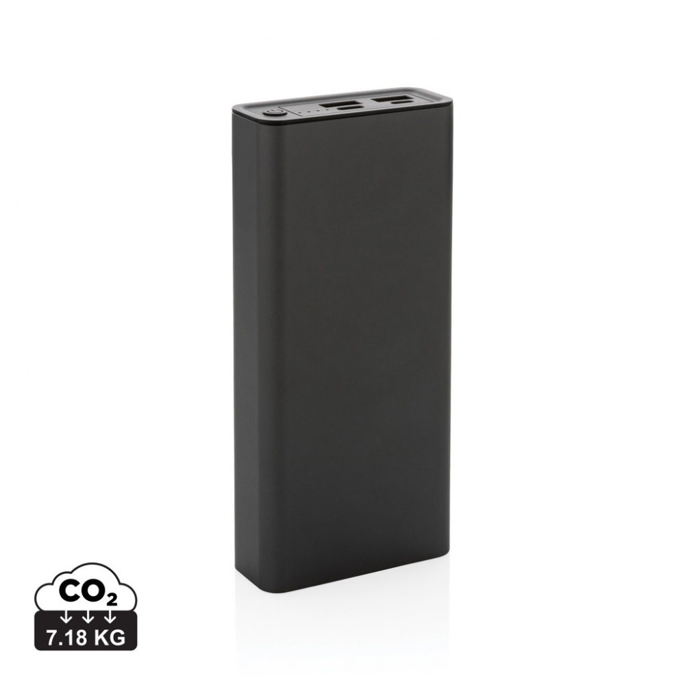 Logo trade promotional product photo of: Terra RCS recycled 20W aluminium powerbank 20.000 mAh