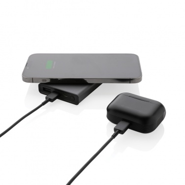 Logotrade promotional gifts photo of: Terra RCS recycled aluminium 5000 mAh powerbank 5W wireless