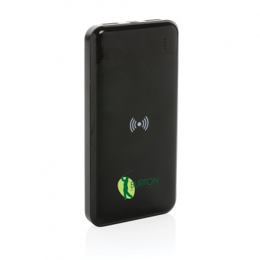 Logo trade promotional item photo of: RCS standard recycled plastic wireless powerbank