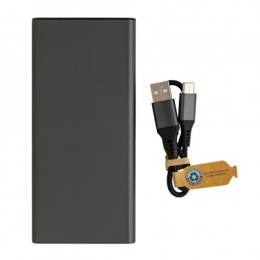 Logo trade promotional gifts picture of: Terra RCS recycled 18W aluminium powerbank 10.000 mAh