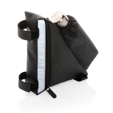 Logo trade corporate gifts image of: PU high visibility bike frame bag with bottle holder