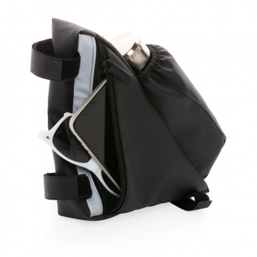 Logotrade promotional item image of: PU high visibility bike frame bag with bottle holder