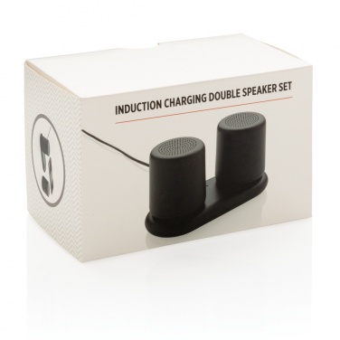 Logo trade promotional gifts image of: Double induction charging speaker