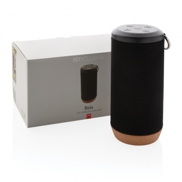 Logo trade promotional gifts image of: Baia 10W wireless speaker, cork