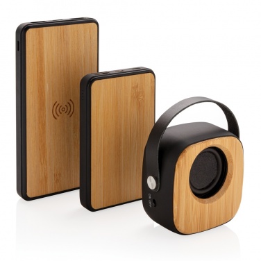 Logo trade promotional items picture of: Bamboo 3W Wireless Fashion Speaker