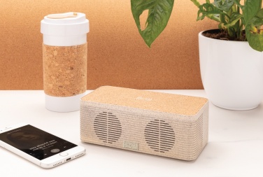 Logotrade promotional giveaway image of: Wheatstraw wireless charging speaker