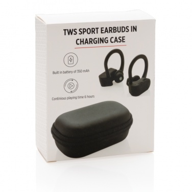 Logo trade promotional gifts picture of: TWS sport earbuds in charging case