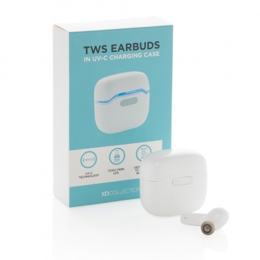 Logotrade corporate gift image of: TWS earbuds in UV-C sterilising charging case
