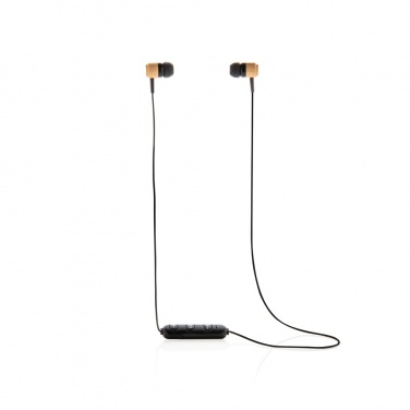 Logotrade promotional merchandise image of: Bamboo wireless earbuds