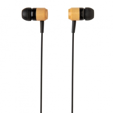Logo trade promotional item photo of: Bamboo wireless earbuds