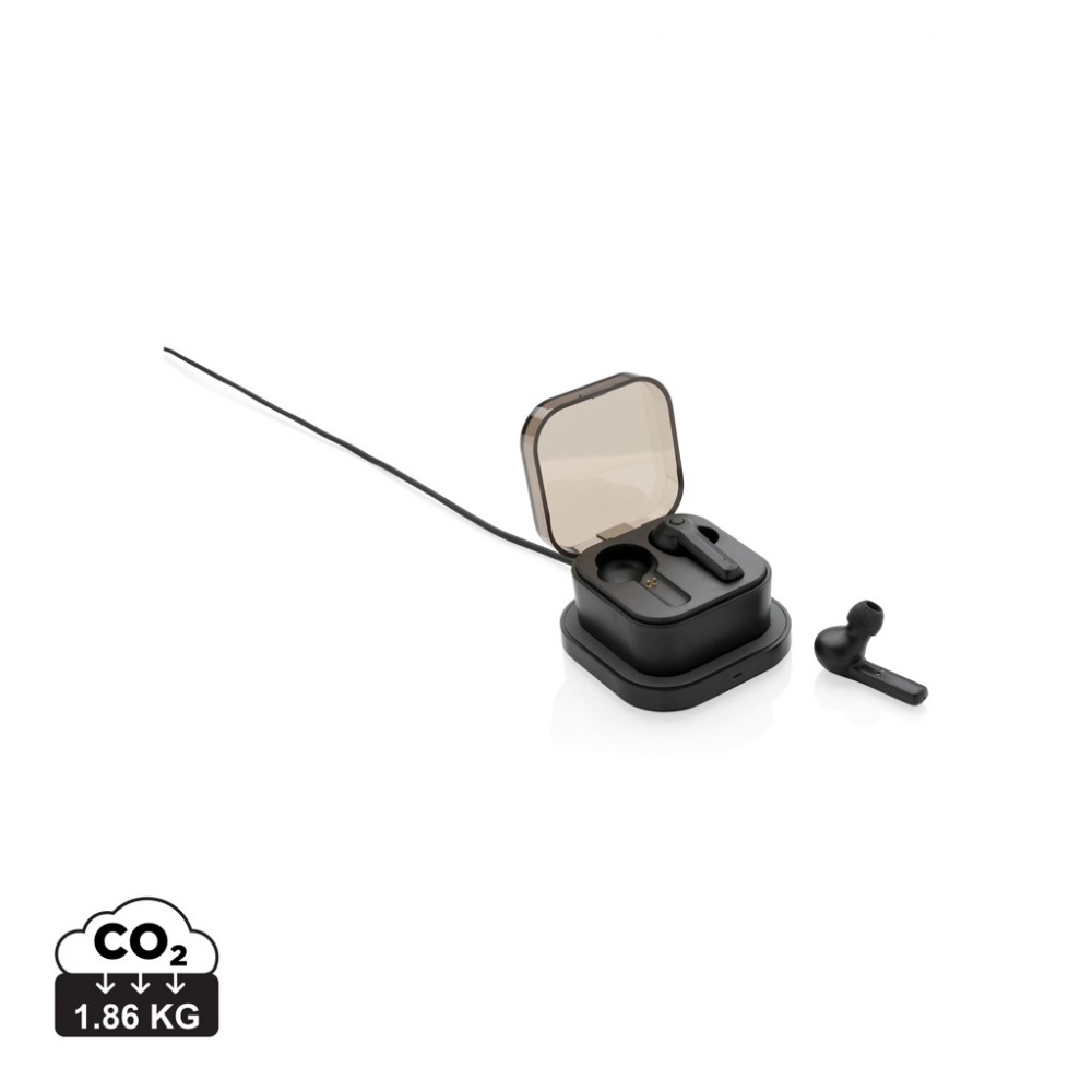 Logo trade corporate gifts picture of: TWS earbuds in wireless charging case