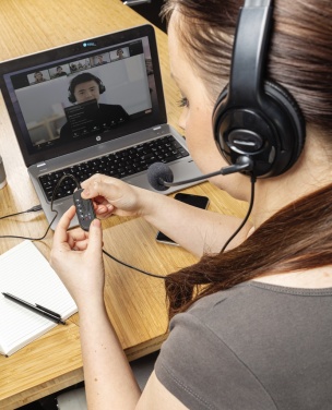 Logotrade promotional product image of: Over ear wired work headset